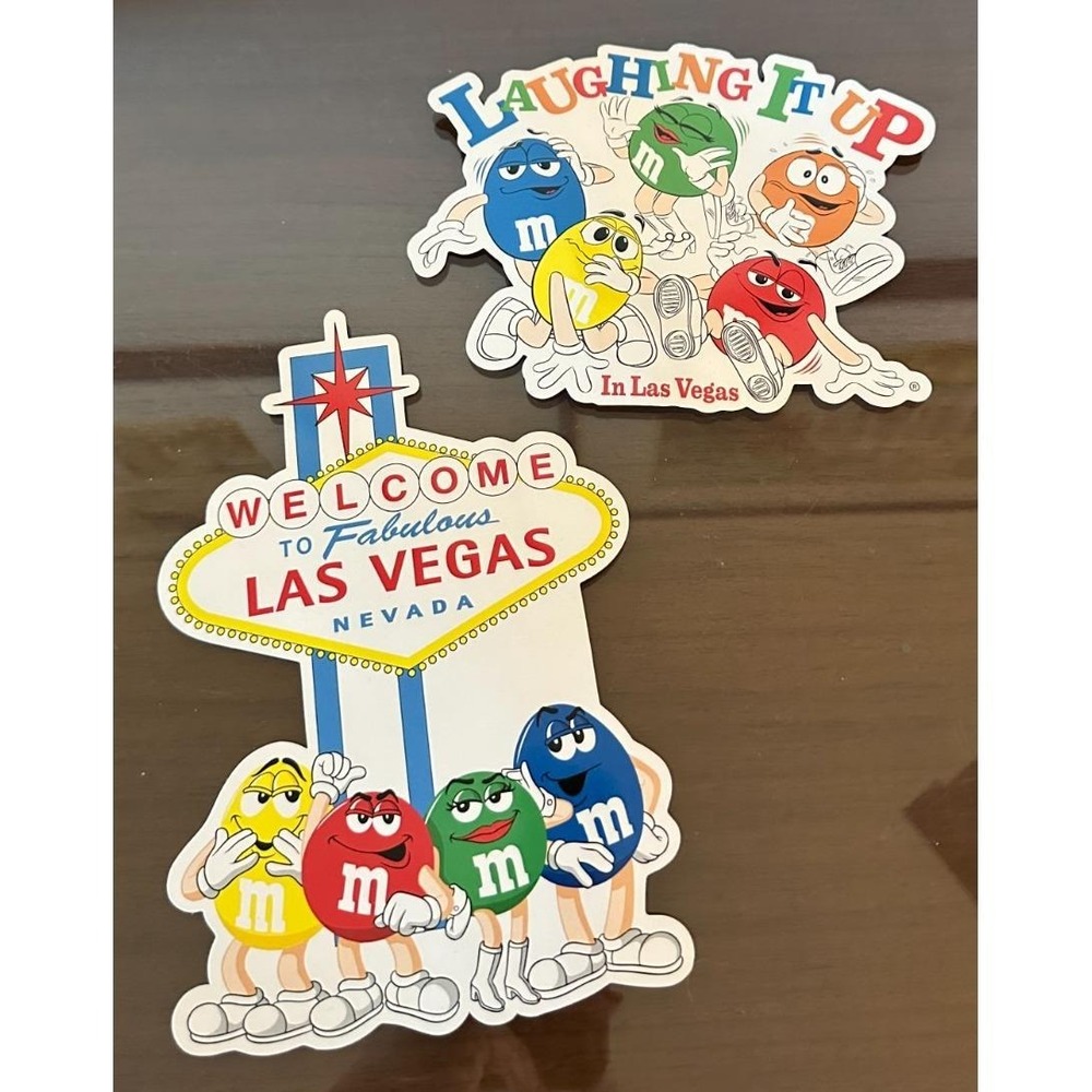 2 Vintage Y2K 2000 M&M World Las Vegas Blank Postcards